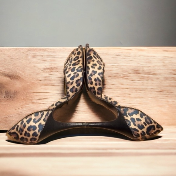 Charles David Leopard Animal Print Peep Toe 4” Heeled Pumps Women’s Size… - Picture 10 of 10